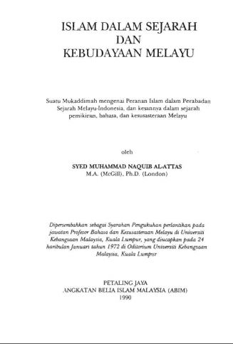 Islam Dalam Sejarah Dan Kebudayaan Melayu
